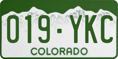 CO license plate 019YKC