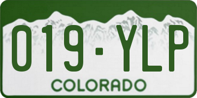 CO license plate 019YLP