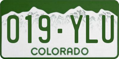 CO license plate 019YLU