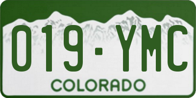 CO license plate 019YMC
