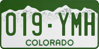CO license plate 019YMH