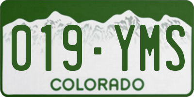 CO license plate 019YMS