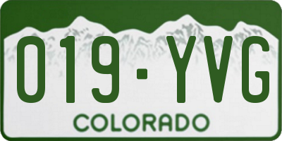 CO license plate 019YVG