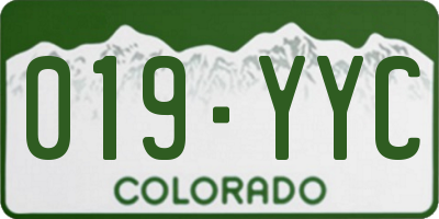 CO license plate 019YYC