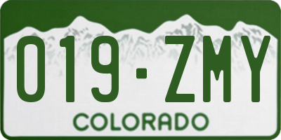 CO license plate 019ZMY