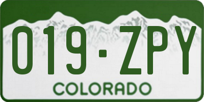 CO license plate 019ZPY