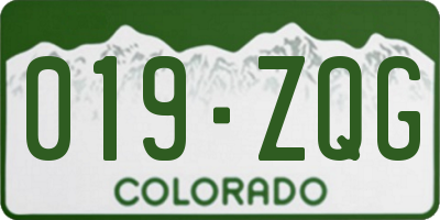 CO license plate 019ZQG