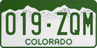 CO license plate 019ZQM