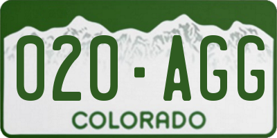 CO license plate 020AGG
