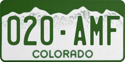 CO license plate 020AMF