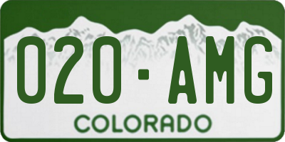 CO license plate 020AMG