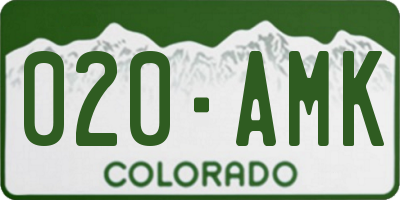 CO license plate 020AMK