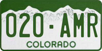 CO license plate 020AMR