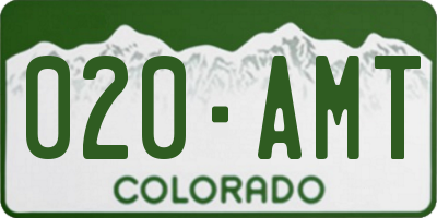 CO license plate 020AMT