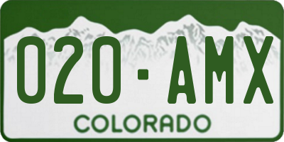 CO license plate 020AMX