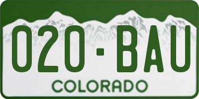 CO license plate 020BAU
