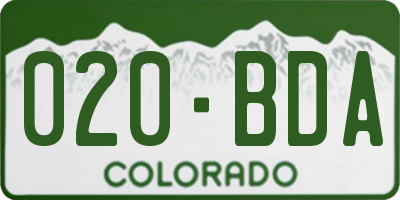 CO license plate 020BDA