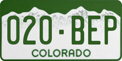 CO license plate 020BEP