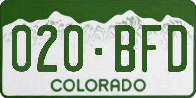 CO license plate 020BFD