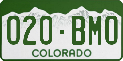 CO license plate 020BMO