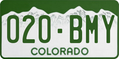 CO license plate 020BMY