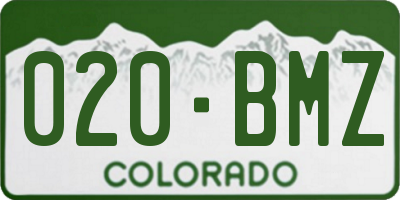 CO license plate 020BMZ