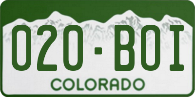 CO license plate 020BOI
