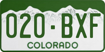 CO license plate 020BXF