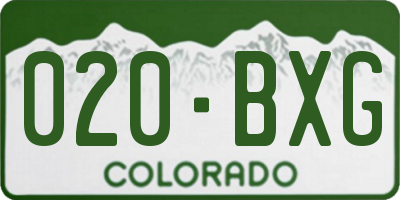 CO license plate 020BXG