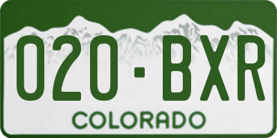 CO license plate 020BXR