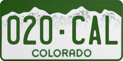 CO license plate 020CAL