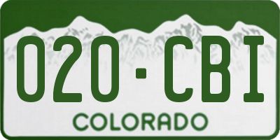 CO license plate 020CBI