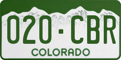 CO license plate 020CBR