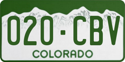CO license plate 020CBV