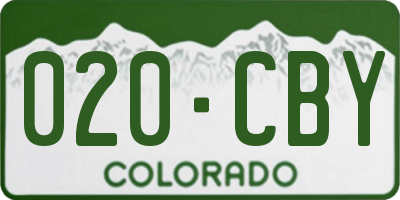 CO license plate 020CBY