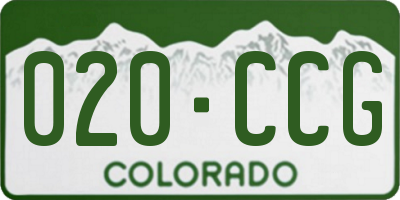 CO license plate 020CCG