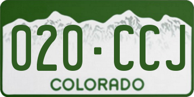 CO license plate 020CCJ