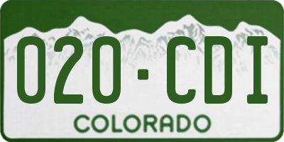 CO license plate 020CDI