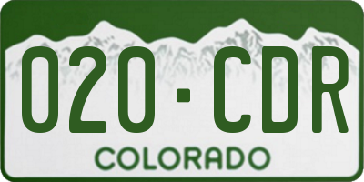 CO license plate 020CDR