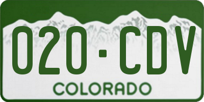 CO license plate 020CDV