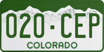 CO license plate 020CEP