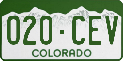 CO license plate 020CEV