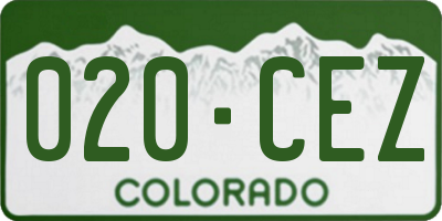 CO license plate 020CEZ