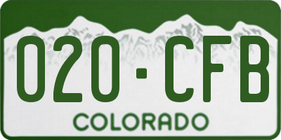 CO license plate 020CFB