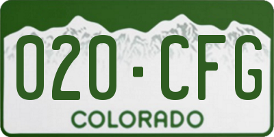 CO license plate 020CFG