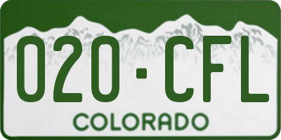 CO license plate 020CFL