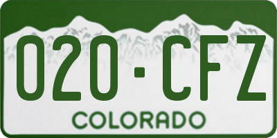 CO license plate 020CFZ