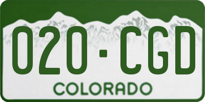 CO license plate 020CGD