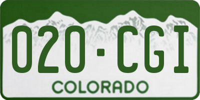 CO license plate 020CGI