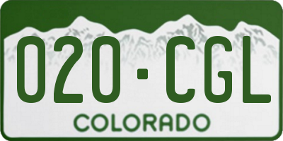 CO license plate 020CGL